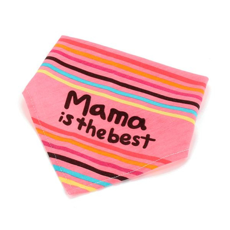 Head Scarf Bandana Bib Saliva Towel Dribble Mama is the best Red
