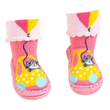 Θερμαντικά Βρεφικά αντιολισθητικά καλτσάκια Hot Pink
