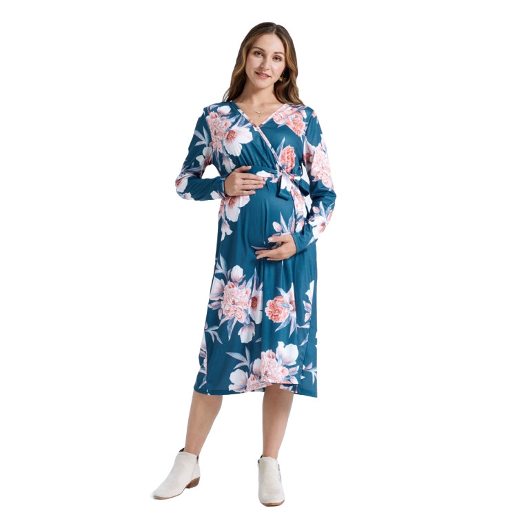 Φόρεμα εγκυμοσύνης Floral μπλε