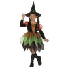 Παιδική στολή Μαγισσούλα - Πράσινο με καπέλο 2 κομμάτια