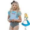 Πριγκίπισσα Alice in Wonderland παιδικό μαγιό - Γαλάζιο