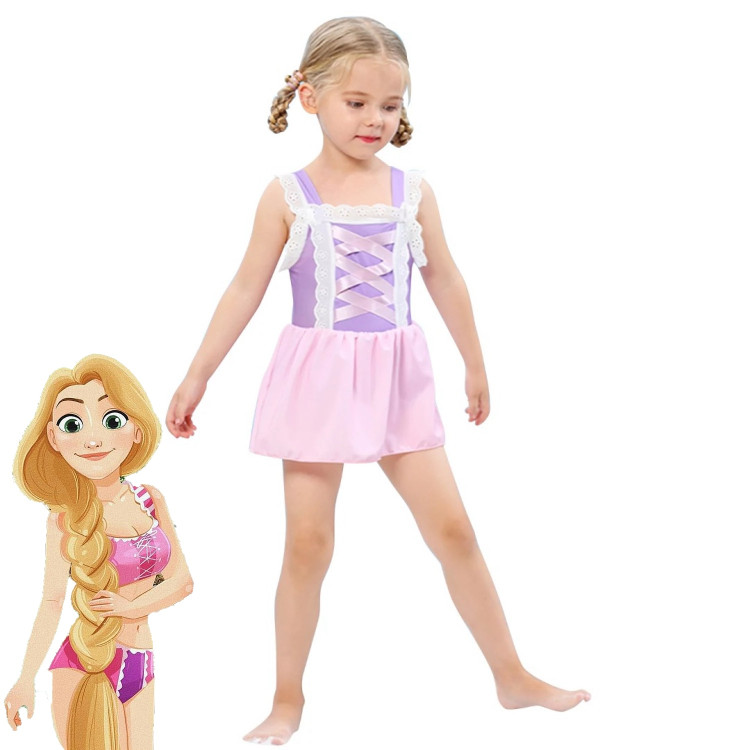 Παιδικό μαγιό Πριγκίπισσα Ραπουνζέλ - Ροζ