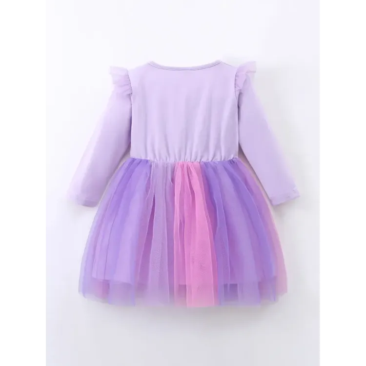 Καθημερινό Παιδικό Φορεματάκι unicorn - Μωβ