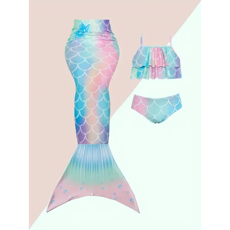 Παιδικό μαγιό γοργόνα  3 κομμάτια