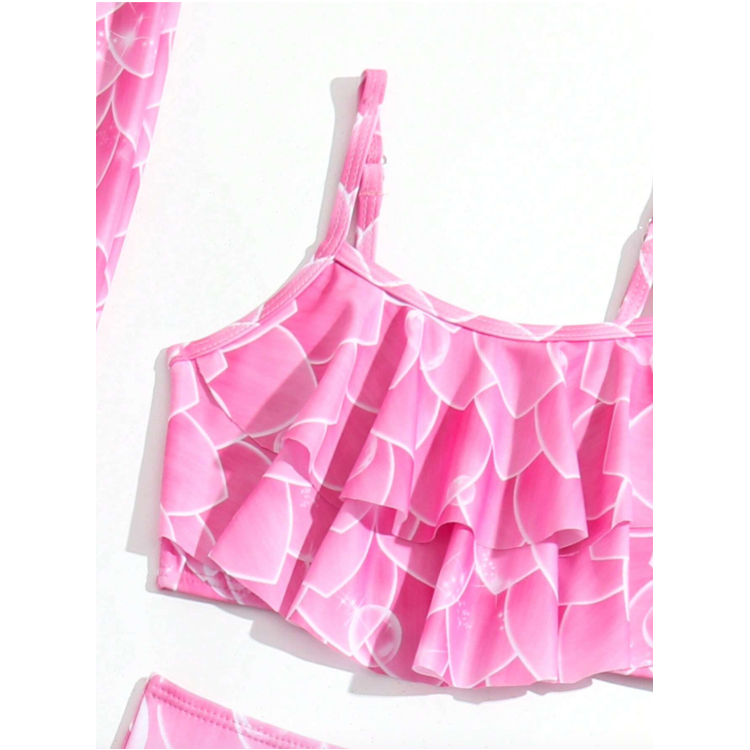 3 Pieces -Pink Swimsuit Mermaid