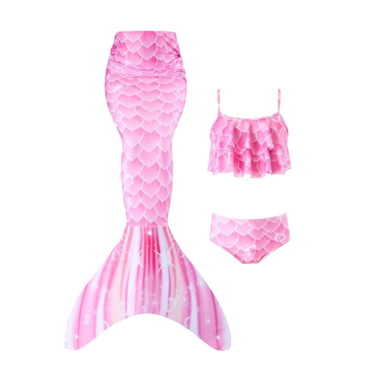 3 Pieces -Pink Swimsuit Mermaid