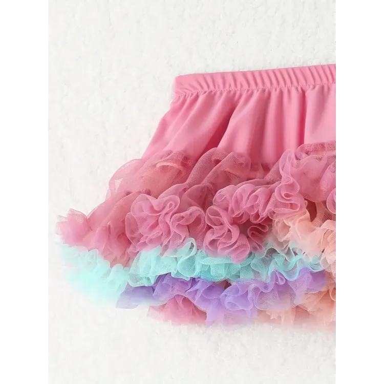 Φούστα Παιδική tutu -  Multicolor Ροζ