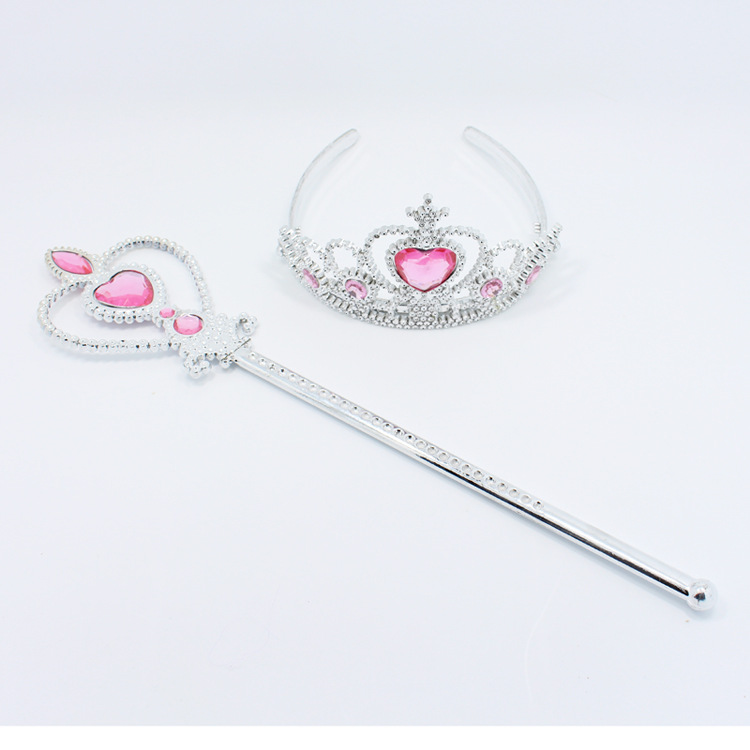 Σετ Στέμμα και μαγικό ραβδί - Ροζ