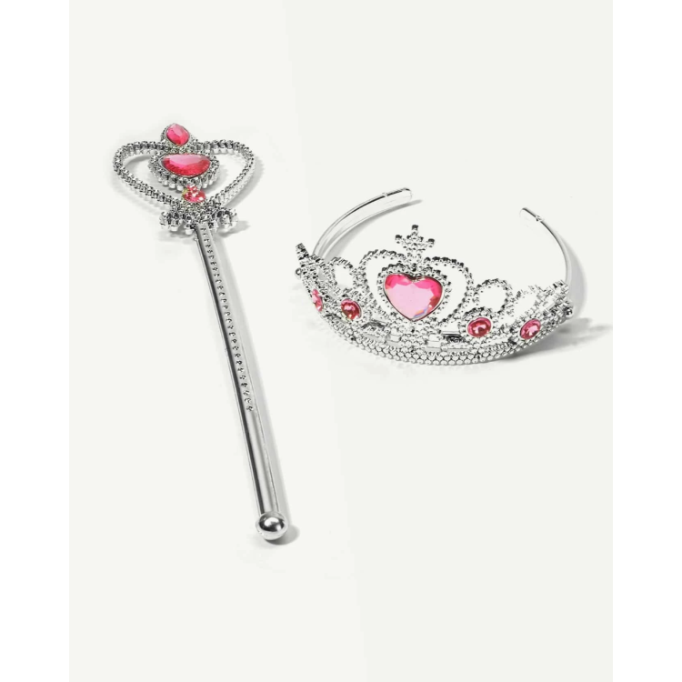 Σετ Στέμμα και μαγικό ραβδί - Ροζ