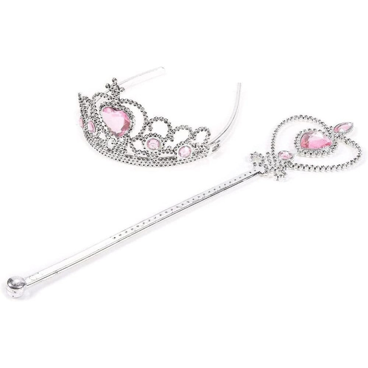 Σετ Στέμμα και μαγικό ραβδί - Ροζ