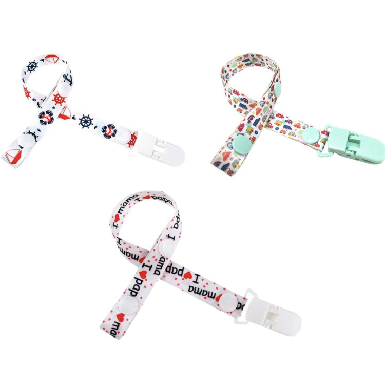 Σετ απο 3 λουράκια για πιπίλες Λευκά