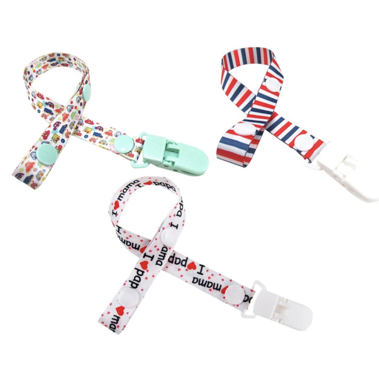 Σετ απο 3 λουράκια για πιπίλες Λευκό