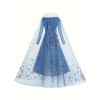 Σετ Πριγκίπισσα του πάγου Παιδική στολή Μπλε
