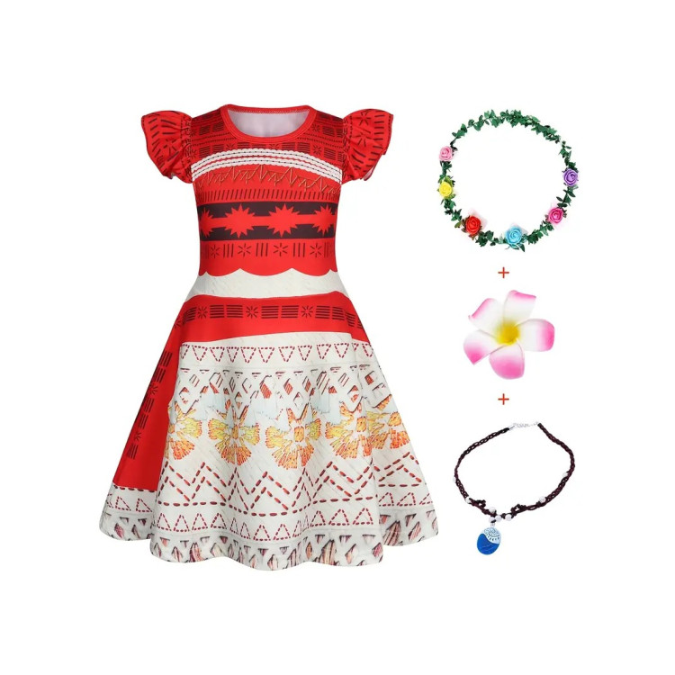 Πριγκίπισσα της θάλασσας Παιδική Στολή Μοαννα σετ με αξεσουάρ