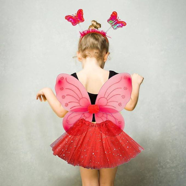 1 Set Fairy Costume for Girls - Red
