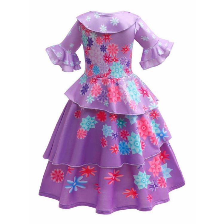 Παιδική στολή Μωβ Princess Flower με αξεσουάρ