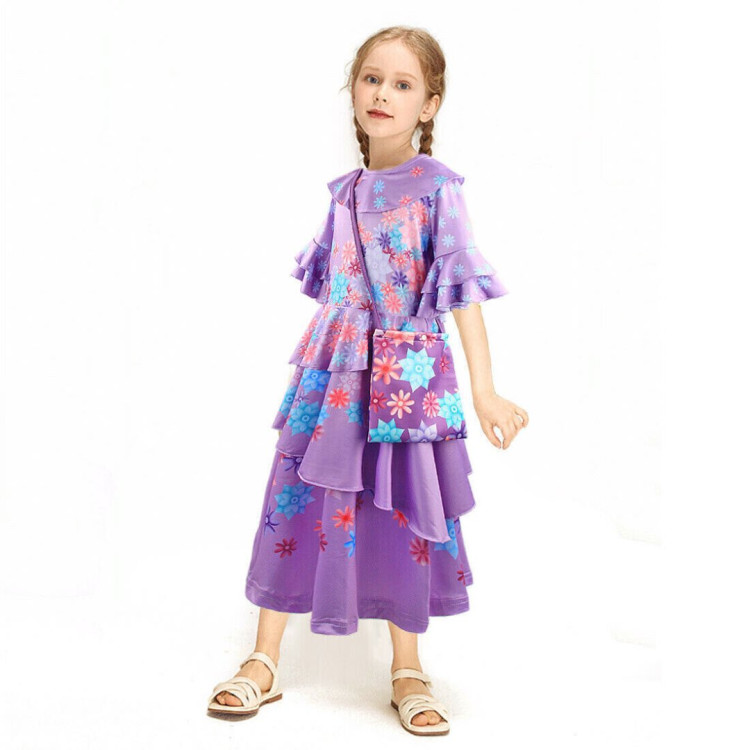 Παιδική στολή Μωβ Princess Flower με αξεσουάρ