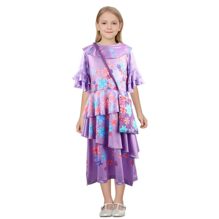 Παιδική στολή Μωβ Princess Flower με αξεσουάρ