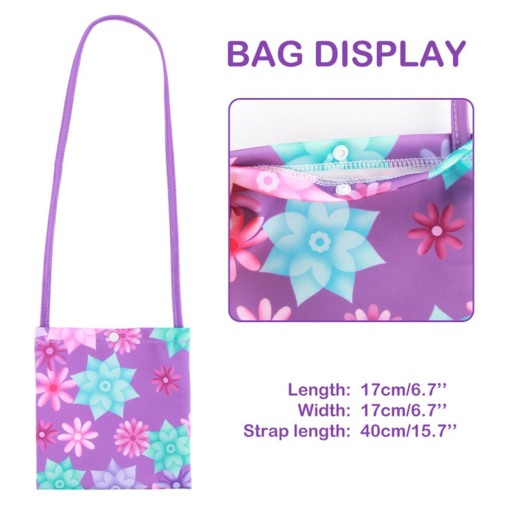 Παιδική στολή Μωβ Princess Flower με τσαντάκι