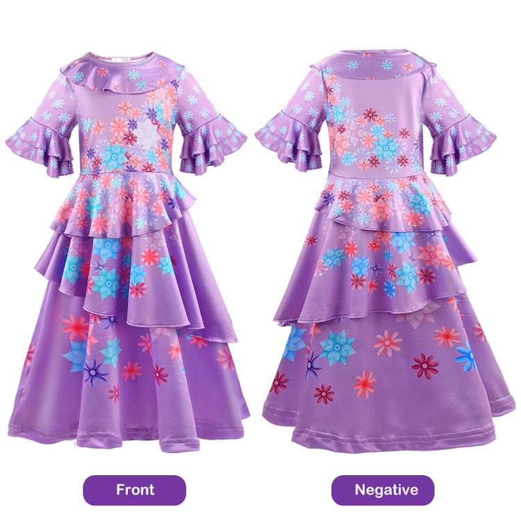 Παιδική στολή Μωβ Princess Flowers