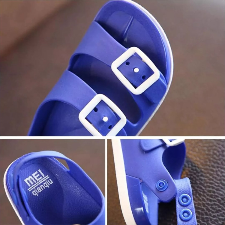 Kids Breathable Solid Sandals Blue Kids Breathable Solid Sandals Blue