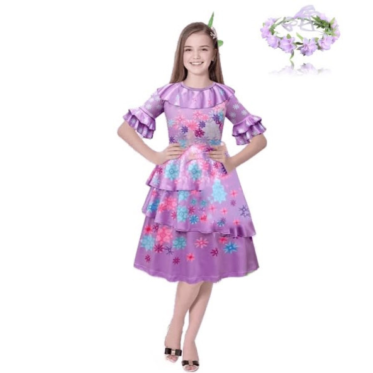 Παιδική στολή πριγκίπισσα των λουλουδιών με κορδέλα για τα μαλλία