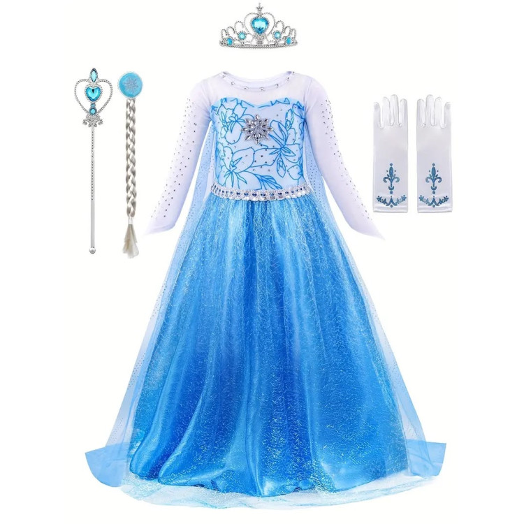 Πριγκίπισσα του παραμυθιού Στολή για παιδιά σετ -  Γαλάζια