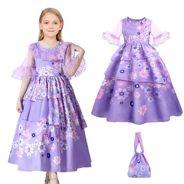Princess Flower Παιδική στολή Μωβ 