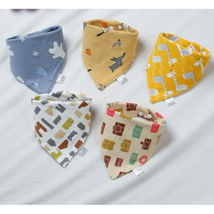 Σετ με 5 βαμβακερές σαλιάρες