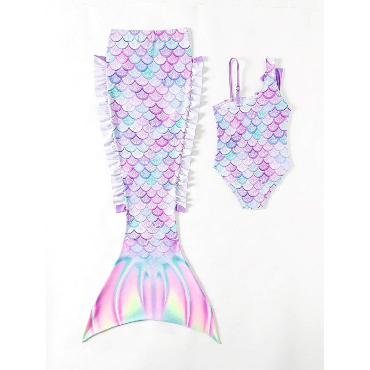 Παιδικό μαγιό γοργόνα 2 κομμάτια Μωβ