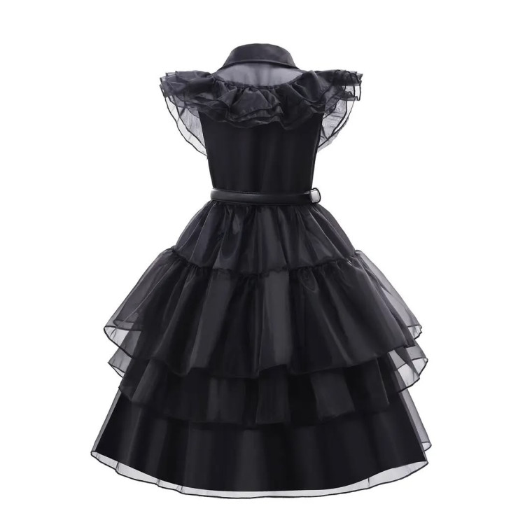 4pcs Costume like Wednesday Addams - Black