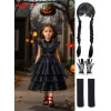 4pcs Costume like Wednesday Addams - Black