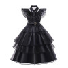4pcs Costume like Wednesday Addams - Black