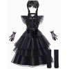 4pcs Costume like Wednesday Addams - Black