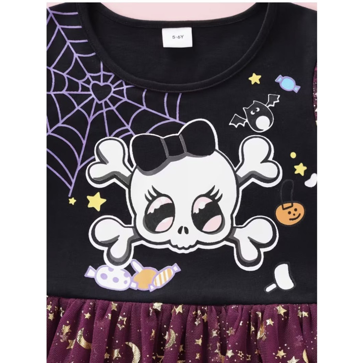 Παιδικό Φορεματάκι Gothic Halloween Party - Μαυρο