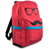 Mustache Eyeball Travel Backpack Red
