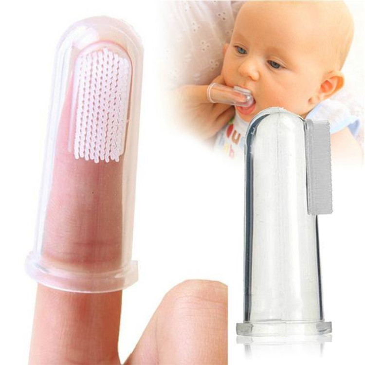 Silicone Finger Toothbrush in a box