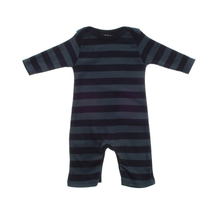 Vintage Blue and Navy Striped All-in-One
