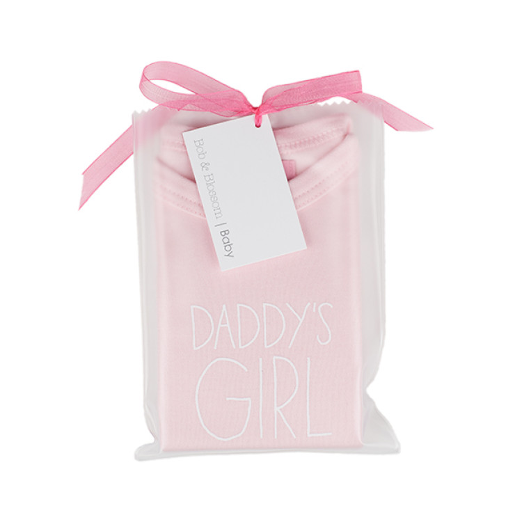 Bob and Blossom Pale Pink Daddys Girl Baby T-Shirt