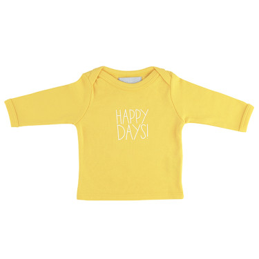 Μπλουζάκι μωρού κίτρινο Happy days βρεφικό Bob and Blossom