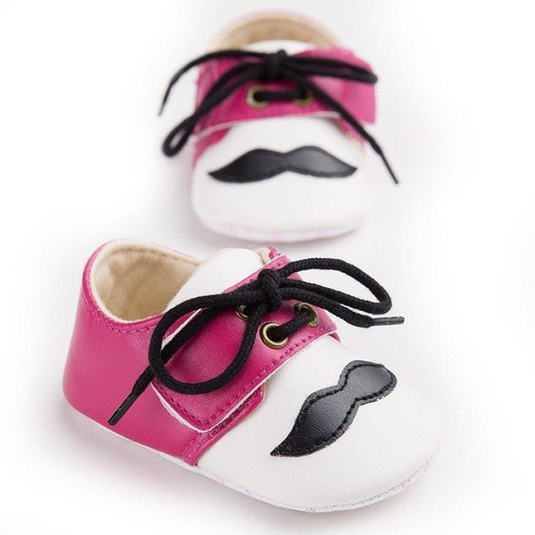 Mustache baby Shoes Pink