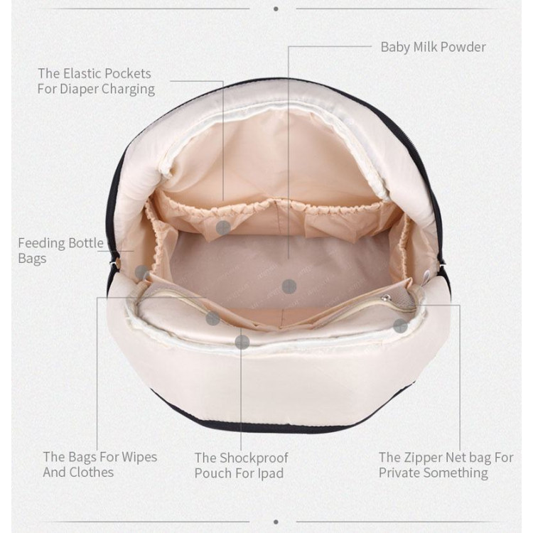 Γκρι Τσάντα μωρού πλάτης πολυλειτουργική