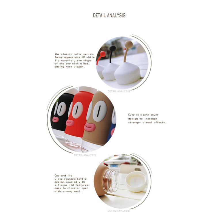 Γυάλινο Μπουκάλι νερού cute eyes