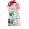 Set of 2 soothers Nip Unique Blue and Green 6+