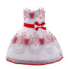 Butterfly Dress for Babies White - Red