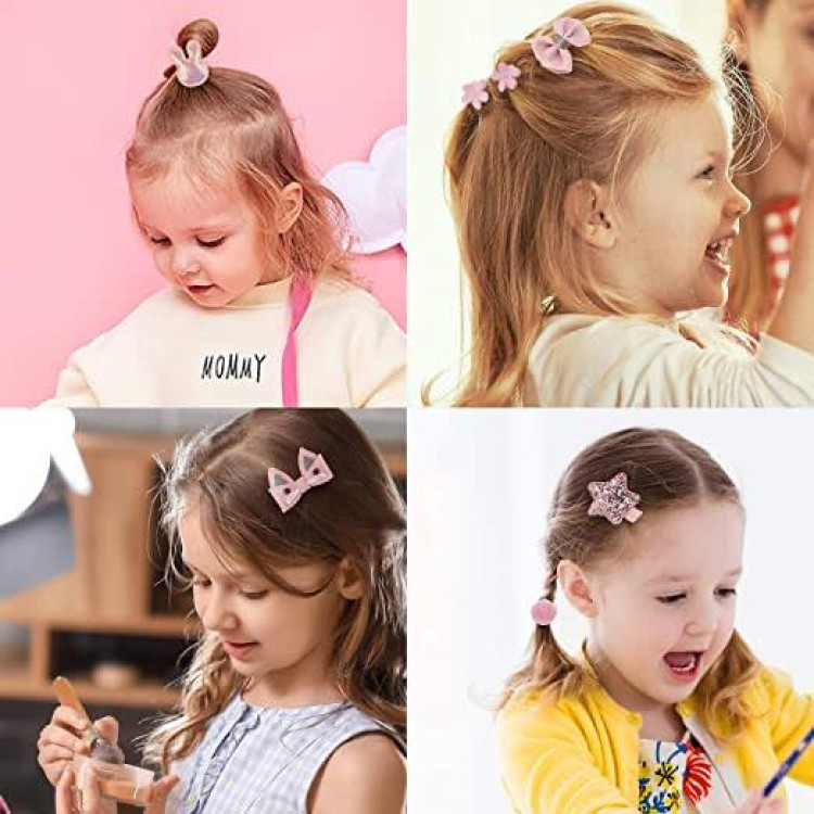 Σετ με αξεσουάρ για τα μαλλιά σε κουτί - Απαλό Ροζ