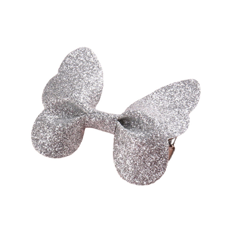 Sequined Butterfly Hairpin Silver