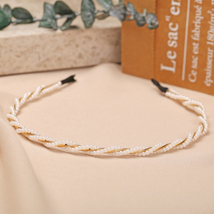 Χειροποίητο Στέμμα με πέρλες για πριγκίπισσες Κρεμ Λευκό