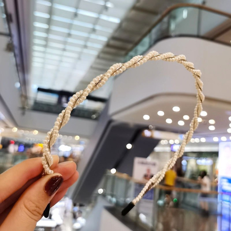 Χειροποίητο Στέμμα με πέρλες για πριγκίπισσες Κρεμ Λευκό