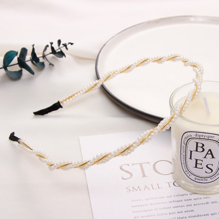 Χειροποίητο Στέμμα με πέρλες για πριγκίπισσες Κρεμ Λευκό